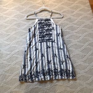 Boutique Square neck linen mini dress